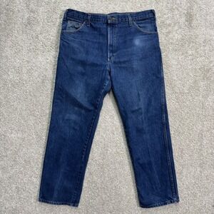 Dickies Straight Leg Jeans Mens 38x32 Blue Dark Wash Denim Workwear W6D1345